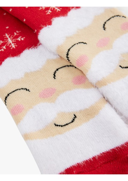 Noel Baba Desenli Havlu Yılbaşı Çorabı modelleri