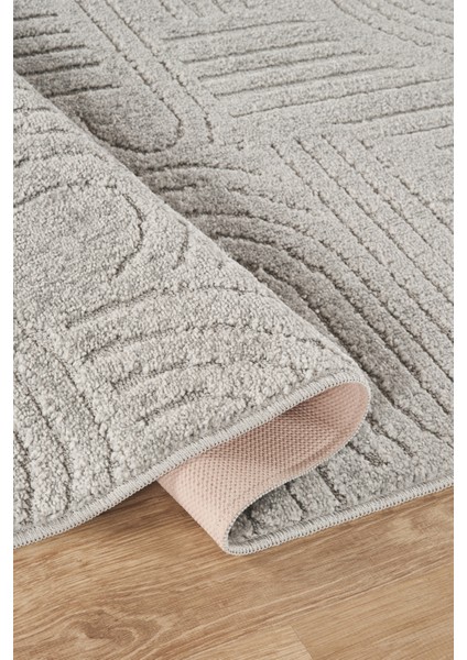 Gri Yumuşak Dokulu Uzun Ömürlü Lateks Kaymaz Taban Salon Oturma Odası Mutfak Koridor Halı Rivon RN07 fiyatları