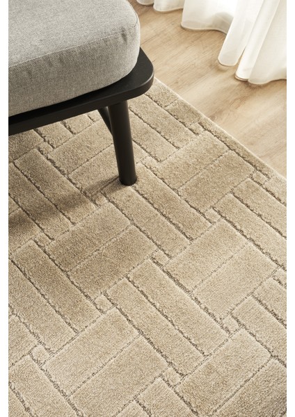 Krem Yumuşak Dokulu Uzun Ömürlü Lateks Kaymaz Taban Salon Oturma Odası Mutfak Koridor Halı RivonRN03 fiyatları