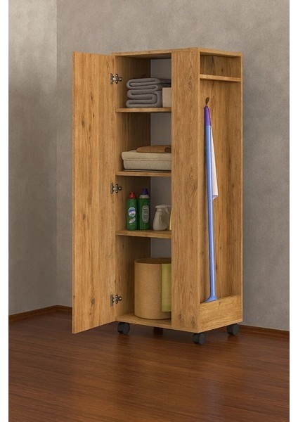 Tarçın Paspas,süpürge-Temizlik Malzeme Dolabı- Çok Amaçlı Dolap Paspas- Banyo Dolabı - 80 cm fiyatları