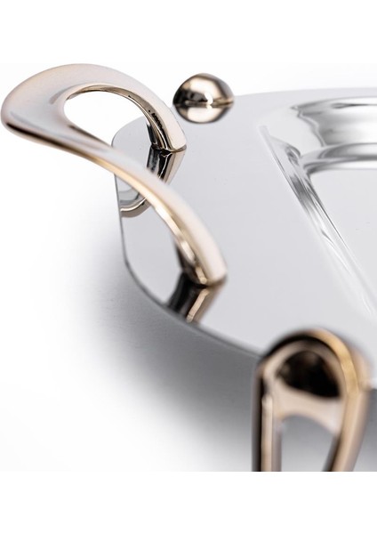 Aqua Ayaklı Çelik Tepsi Gold PA6012 fırsatları