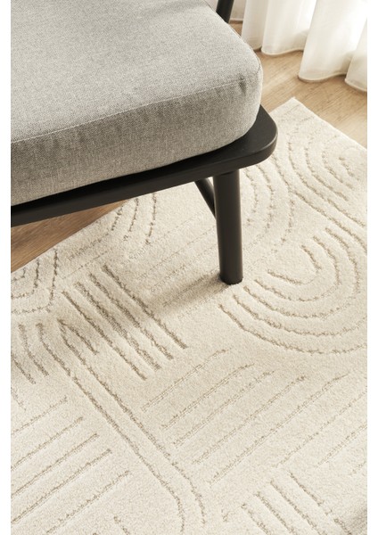 Krem Yumuşak Dokulu Uzun Ömürlü Lateks Kaymaz Taban Salon Oturma Odası Mutfak Koridor Halı RivonRN09 fiyatları