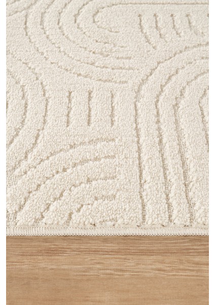 Krem Yumuşak Dokulu Uzun Ömürlü Lateks Kaymaz Taban Salon Oturma Odası Mutfak Koridor Halı RivonRN09 indirimleri