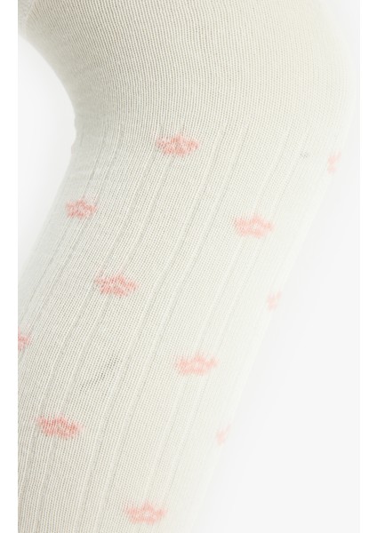 Pamuklu Kalp Desenli Külotlu Çorap modelleri