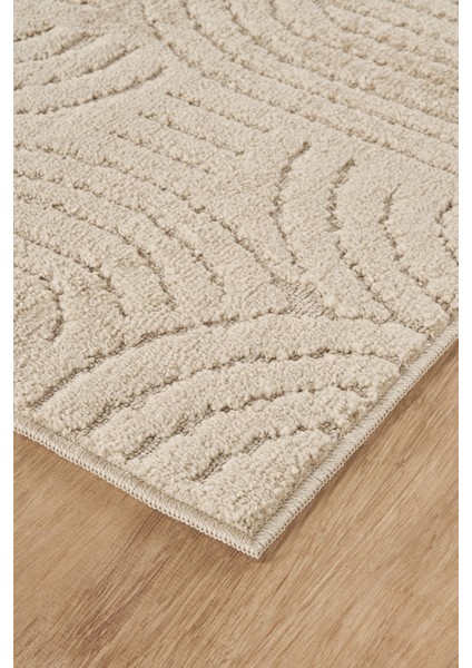 Bej Yumuşak Dokulu Uzun Ömürlü Lateks Kaymaz Taban Salon Oturma Odası Mutfak Koridor Halı Rivon RN08 fırsatları