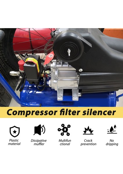 Hava Kompresörü Için 2 Adet Siyah 20MM Dişli Egzoz Filtresi Susturucu (Yurt Dışından) fırsatları