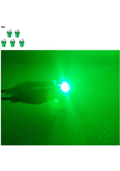 ( 5 x Adet ) 1 Set T5 B8.5d Model LED Duylu Dipsiz Ampul Yeşil 1.2W (T5 B8.5d Green) modelleri