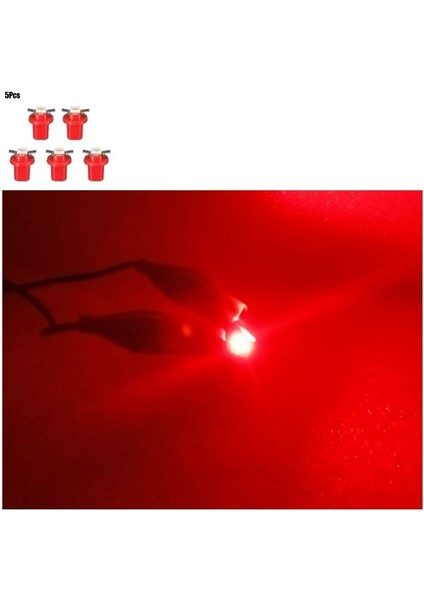 ( 5 x Adet ) 1 Set T5 B8.5d Model LED Duylu Dipsiz Ampul Kırmızı 1.2W (T5 B8.5d Red) modelleri