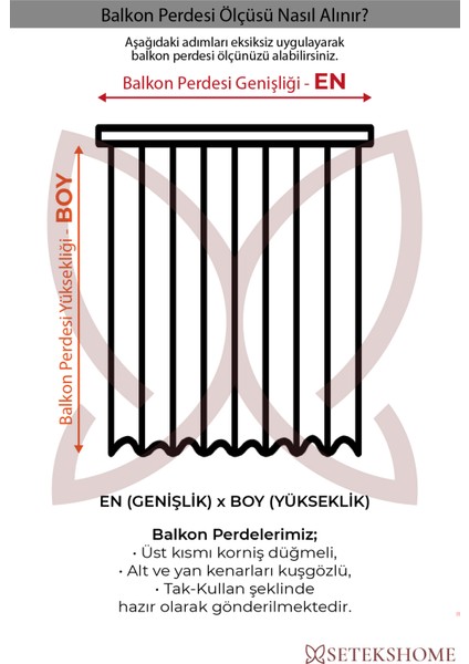 Kalın- Işık Su Geçirmez Düğmeli Kuş Gözlü Bağcıklı Balkon Perdesi Siyah-Gri Enxboy fırsatları