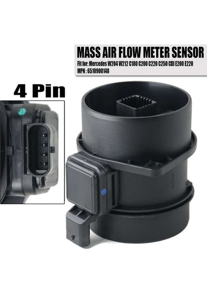 Benz W204 Için Mercedes Için 2x Kütle Hava Akışı Maf Sensörü W212 X204 Sprinter Viano Vito W639 5WK97917 A 651 090 01 48 (Yurt Dışından) fiyatları