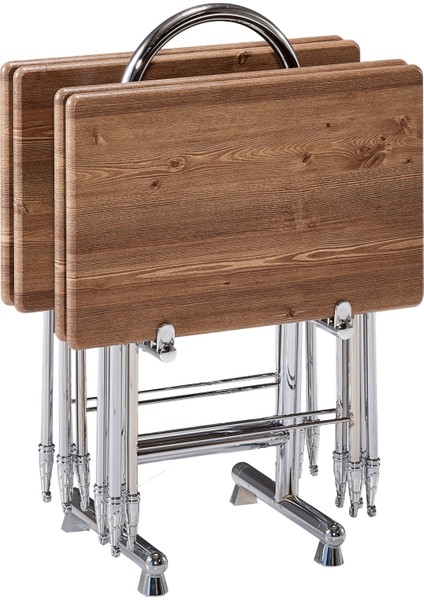 Antik Çam Kardelen Demonte Çanta Zigon Sehpa