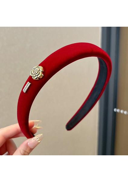 Sonbahar ve Kış Üst Düzey Saç Bantları Duygusu Köri Kafa Bandı Zarif Banliyö Qianjin Basıncı Saç Tokası Saç Demetini Boğmaz Karışıklık Kolay Değildir (Yurt Dışından)