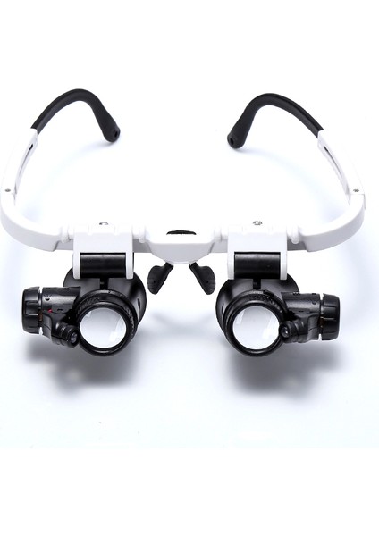8x 15X 23X Çift Göz Loupe Kafa Giyen Onarım Kuyumcu Saati Saat Büyüteç LED Işık ile Aydınlatılmış Büyüteç (Yurt Dışından)