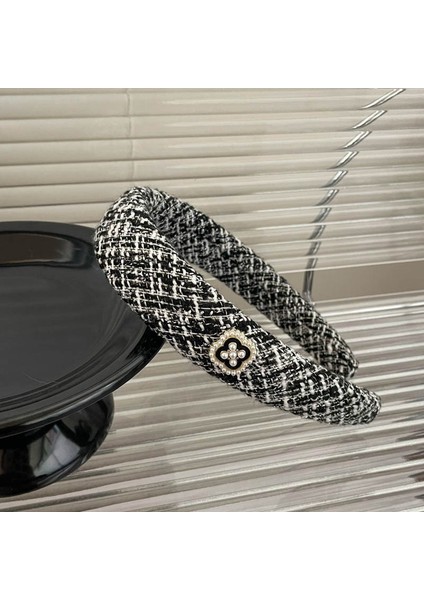 Yüksek Kranial Üst Saç Bandı Kıdemli Siyah Duygusu Küçük Parfüm Kafa Bandı Kore Inci Yay Basit Saç Grotto Kadın Saç Aksesuarları (Yurt Dışından)