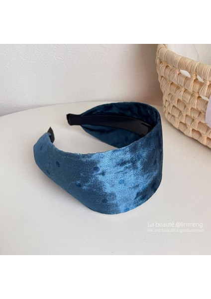 Krem Mavi Küçük Taze Yüksek Kafatası Üst Saç Bandı Kadın Yeni Kafa Bandı Saç Tokası Net Kırmızı Yı Yüz Saç Aksesuarları (Yurt Dışından)