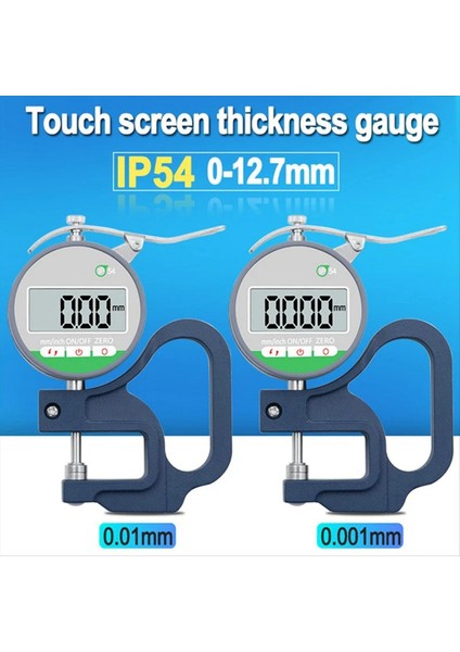0 001MM 0-12 7mm Yüksek Hassasiyetli Dijital Kalınlık Göstergesi Ölçer IP54 Su Geçirmez ve Toz Geçirmez Mikrometre (Yurt Dışından) fırsatları
