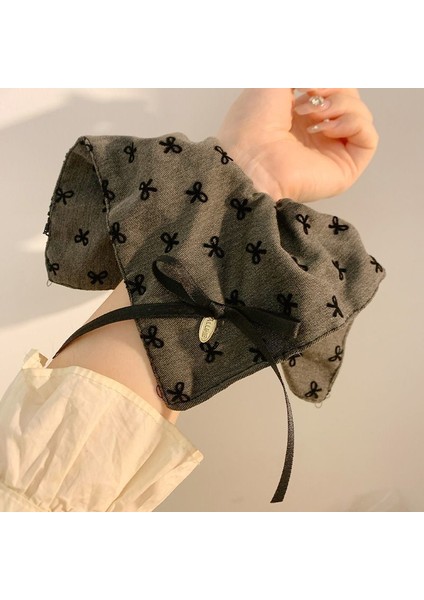 Büyük Boy Kalın Saç Bandı Kadın Kıdemli Anlamda Kare Eşarp Saç Ipi Yüksek Elastikiyet Dalı Lastik Bant Tembel Kafa Çiçek (Yurt Dışından)