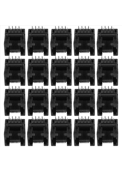 20PCS RJ45 8P8C Bilgisayar Internet Ağı Pcb Jack Socket Siyah (Yurt Dışından) fiyatları