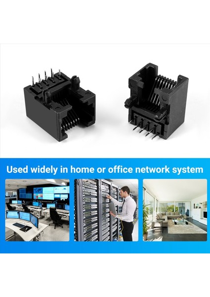 20PCS RJ45 8P8C Bilgisayar Internet Ağı Pcb Jack Socket Siyah (Yurt Dışından) indirimleri