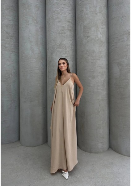 Aerobin Uzun Elbise Bej Pt fırsatları