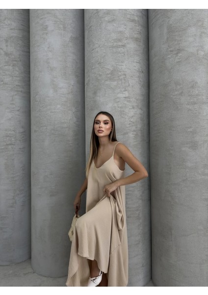 Aerobin Uzun Elbise Bej Pt indirimleri