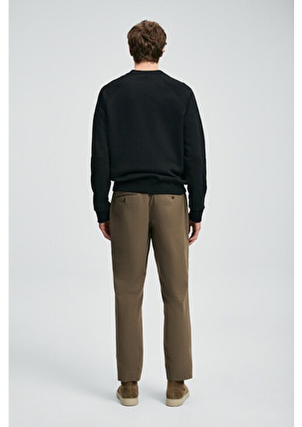 Storm Erkek Sweatshirt Uzun Kol Düz Siyah Regular Fit Konforlu Tasarım