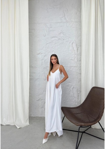 Aerobin Uzun Elbise Beyaz Pt fiyatları