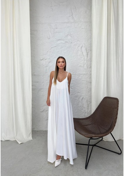 Aerobin Uzun Elbise Beyaz Pt indirimleri