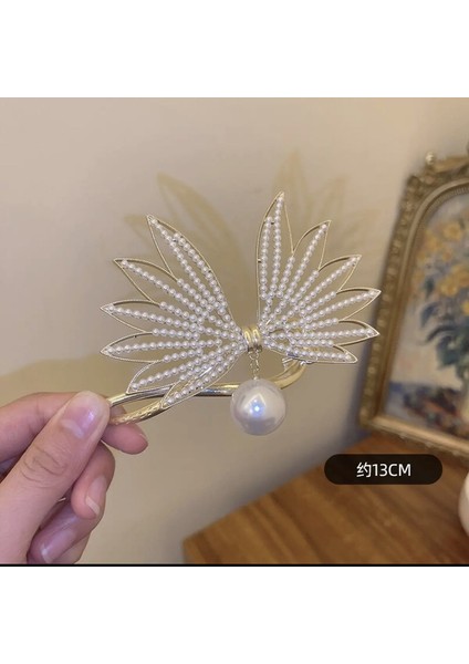 Antik Stil Mizaç Çiçek Inci Püskül Şakayık Çiçek Büküm Klip Gelişmiş Anlamda Yay Çan Orkide Çiçek Saç Tokası Bahar Klip (Yurt Dışından)