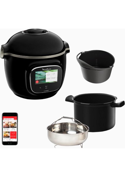 Cookeo Touch Wifi 6 L Akıllı Basınçlı Multicooker Siyah