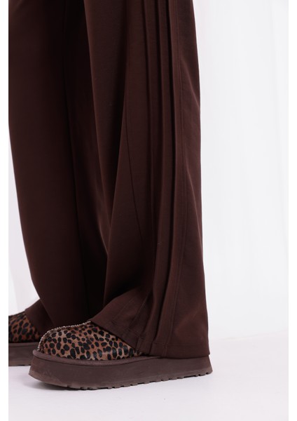 Yanları Nervürlü Katlamalı Uzun Kollu Yumuşak Akışkan Kumaş Viskon Günlük Alt Üst Takım fırsatları