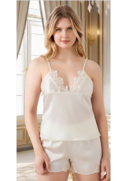 Missayza 4030 Ipek Saten 6'lı Kısa Gecelik ve Sabahlıktk modelleri