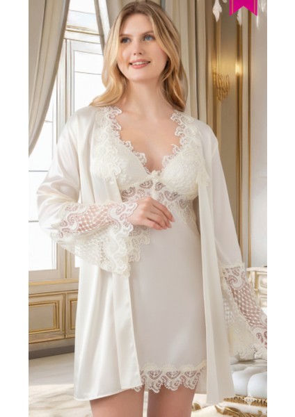 Missayza 4030 Ipek Saten 6'lı Kısa Gecelik ve Sabahlıktk fırsatları