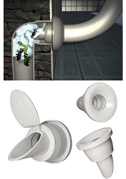 Koku Önleyici Lavabo Sifonu Kokumatik Çekvalfi Adaptör Kokuya ve Haşereye Son Beyaz indirimleri