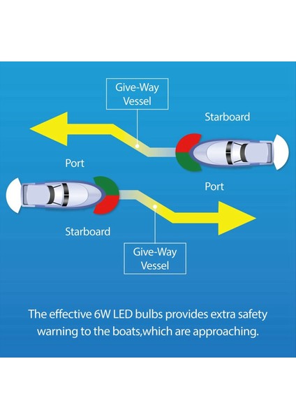 Yay Gezinme Işığı Deniz LED Navigasyon Işığı Yat Işık Tekne Işık Uyarı Işığı Pontoons Için Tekneler Siyah (Yurt Dışından) indirimleri