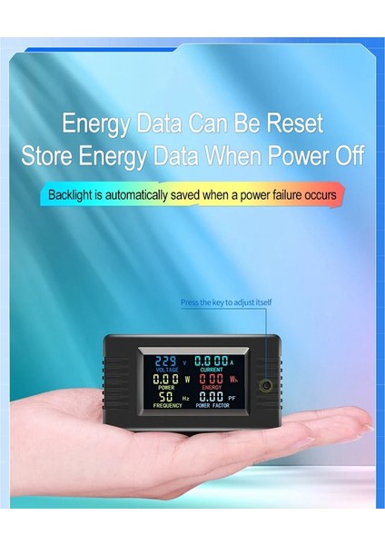 Peacefair PZEM-022-VH Tek Fazlı Ac Volt Amp Ölçer Renk Ekran Frekans Güç Faktörü Wattmetre Güç Ölçer 100A Bt ile (Yurt Dışından) indirimleri