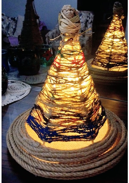 Dekoratif Hasır Gece Lambası,Çocuk odası Gece Lambası,Dekoratif Şamdan Aksesuar