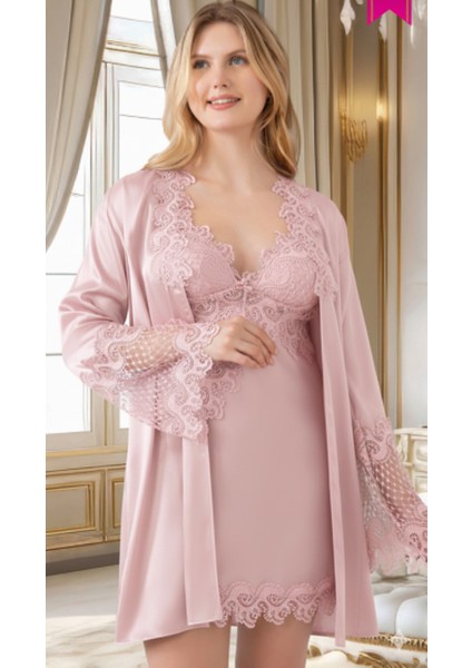 Missayza 4030 Ipek Saten 6'lı Kısa Gecelik ve Sabahlıktk fırsatları