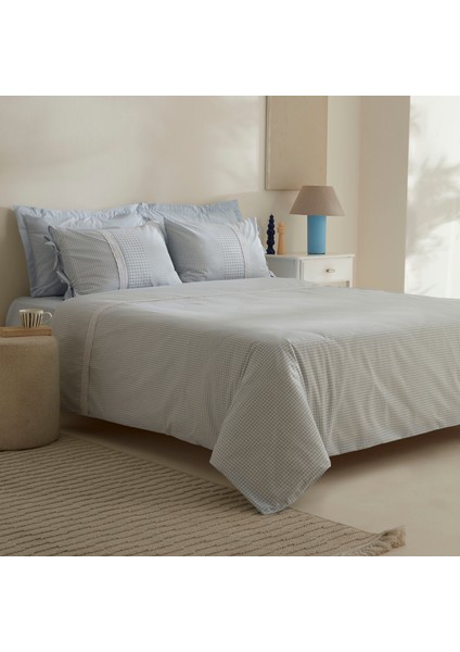 Luisa %100 Pamuk Çift Kişilik Nevresim Takımı Mavi