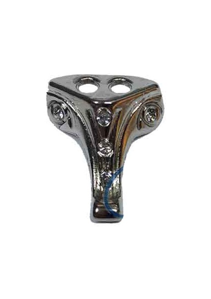 Moda Taşlı Ahşap Sandık Ayağı, Kutu Ayak 1,5 cm - Nikel, 100 Adet