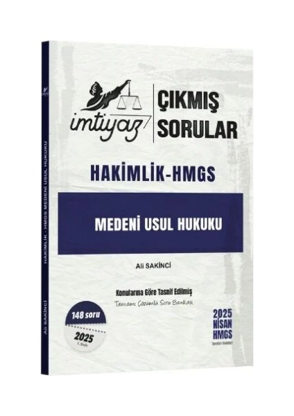 Imtiyaz Yayıncılık 2025 Hakimlik Hmgs Medeni Usul Hukuku Çıkmış Sorular Çözümlü – Ali Sakinci