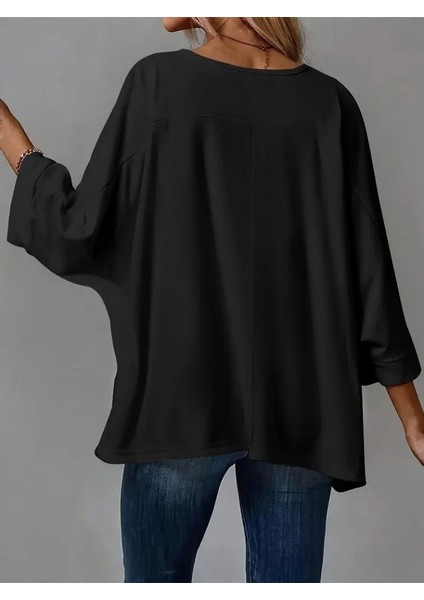 Cottonlab Kadın Truvakar Kollu Bisiklet Yaka Viskon Bluz modelleri