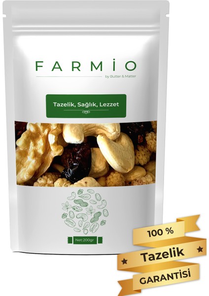 Enerji Mix 200gr - %100 Doğal - Çiğ Kaju, Turna Yemişi, Çiğ Badem, Dut Kurusu, Ceviz Içi