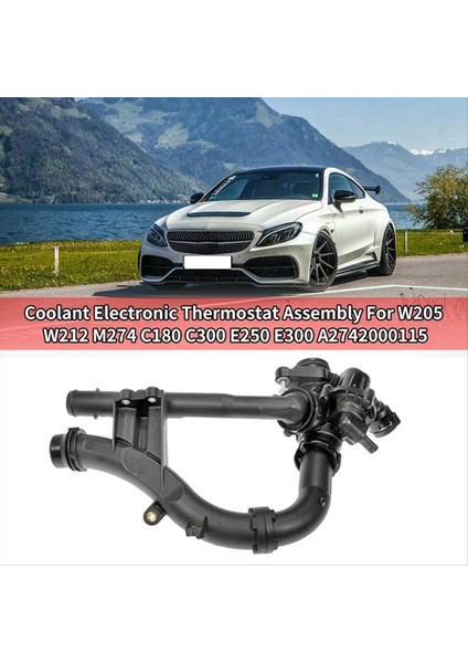 Araç Motoru Soğutucu Termostat Muhafaza Montajı Mercedes-Benz W205 W213 W167 C180 C200 C300 2015-2021 A2742004200 (Yurt Dışından) modelleri