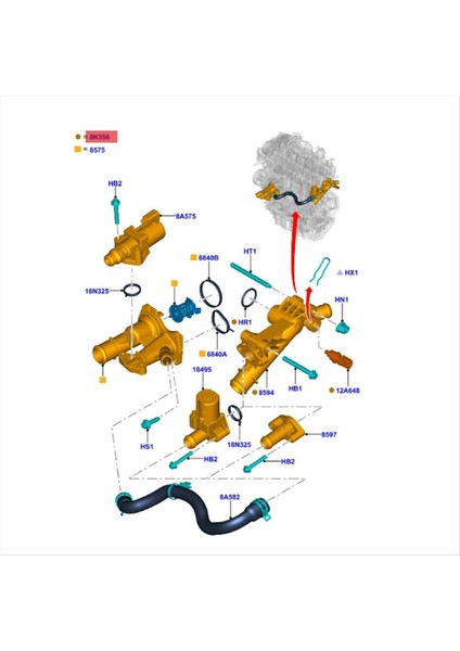 Araba Soğutucu Termostat Su Çıkış Konnektörü 1831795 BM5G-8K556-F Ford Mondeo Focus Mk3 1 6 2011-2015 BM5G8K556FA (Yurt Dışından) fırsatları