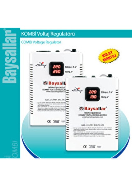 Mikro İşlemcili Kombi Voltaj Regülatörü 500 Va Türkiye Üretimi Güçlü Koruma fiyatları
