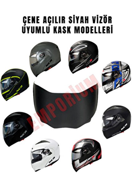 Çene Açılır Siyah Vizör Camı Standart Özellikli Motorsiklet Kask Aksesuarı fırsatları