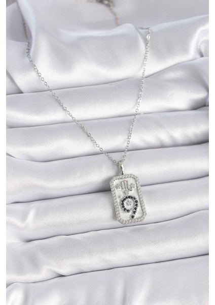 316L Çelik Gümüş Renk Zincir Akrep Burcu Zirkon Taşlı Kadın Kolye fiyatları