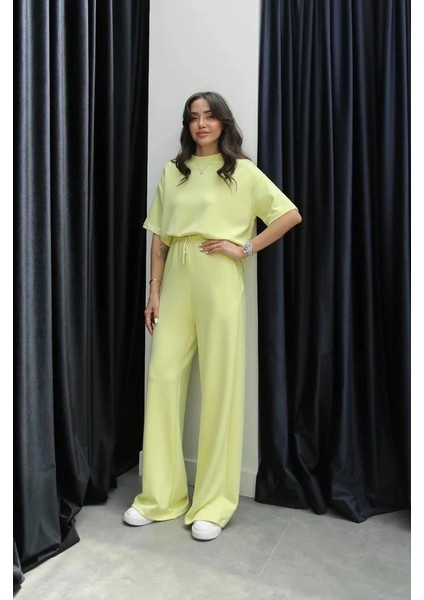 Tshirt Alt Üst Modal Takım Sarı