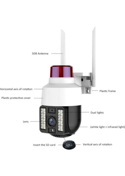 INT-CMR21 Sd-Kart Destekli Hareketli Sesli Gece Renkli Ptz Akıllı Wifi Güvenlik Kamerası (5148) fırsatları